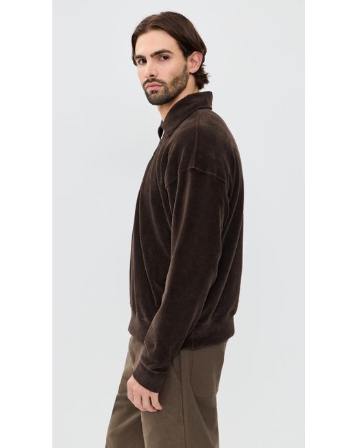 Asher Black Claude Quarter Zip for men