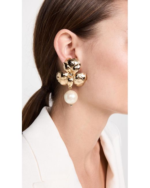 Carolina herrera pearl earrings discount