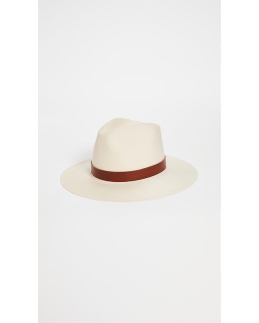 Janessa Leone White Sable Hat