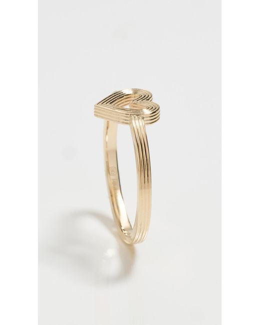 Sydney Evan Multicolor 14K Open Heart Ring