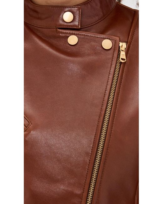 Ulla Johnson Blue Ilaria Leather Jacket