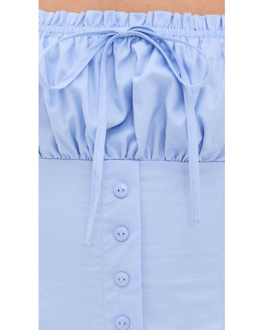 Moon River Sleeveless Corset Top Maxi Dress in Blue | Lyst