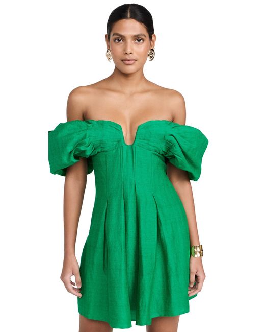 Cult Gaia Green Lissett Dress Alachite