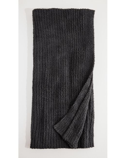 Barefoot Dreams Black Cozychic Ribbed Throw