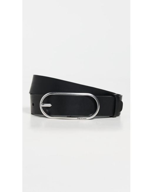 Rag & Bone Black Rounded Rebound Belt