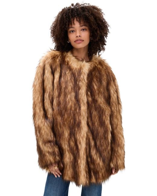 A.L.C. Brown A. L.C. Bria Faux Fur Coat