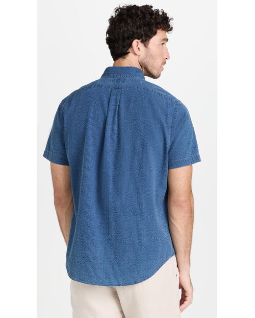 Polo Ralph Lauren Blue Classic Fit Seersucker Shirt for men