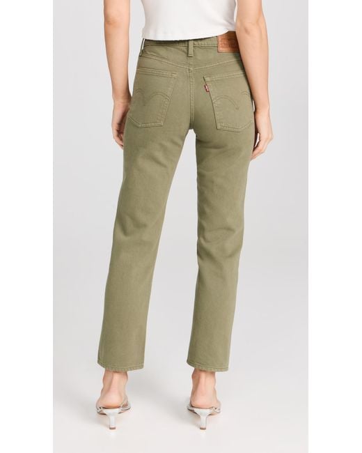 Levi's Green Wedgie Straight Jeans