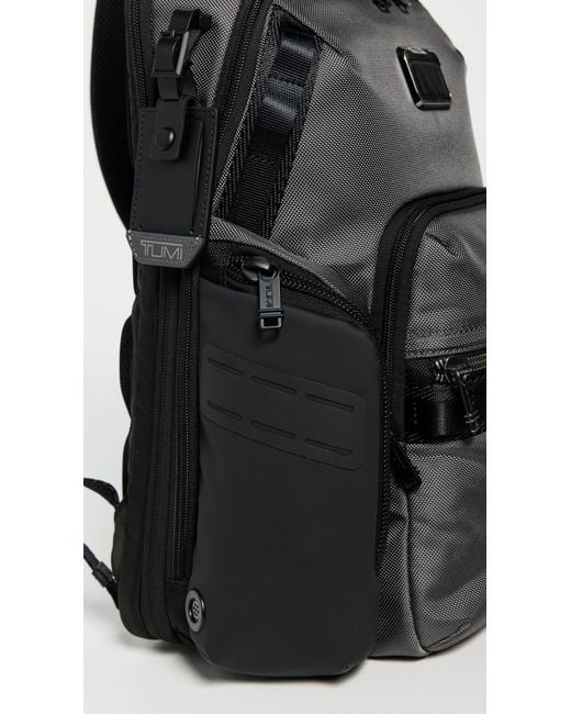 Tumi Black Navigation Backpack for men