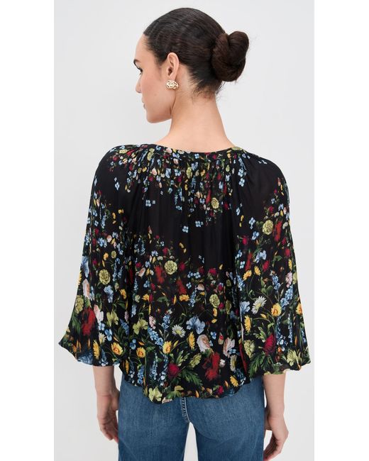 Alice + Olivia Black Thalia Button Down Blouse