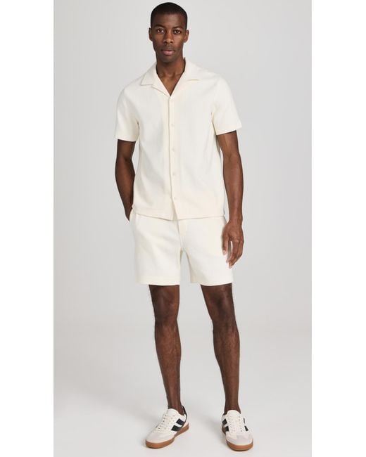 Vince Natural Boucle Button Down Shirt for men
