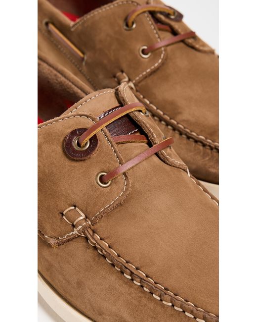 Barbour White Wake Boat Shoes for men
