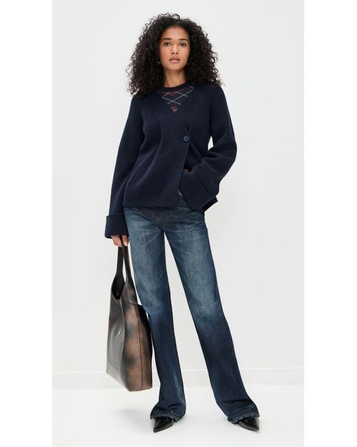 ALIGNE Blue Hampton Knitted Cardigan