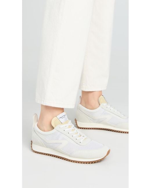 Rag & Bone White Retro Runner Mesh Sneakers
