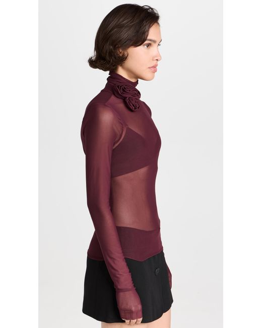 Afrm zadie shop semi sheer turtleneck