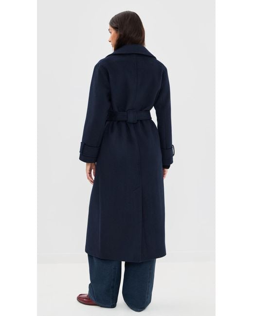 ALIGNE Blue George Wrap Coat