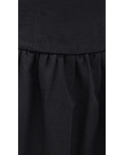 ALIGNE Black Rosia Linen Midi Dress