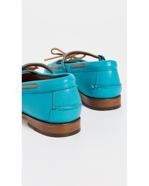 Hereu Blue Lorea Supple Shiny Flats