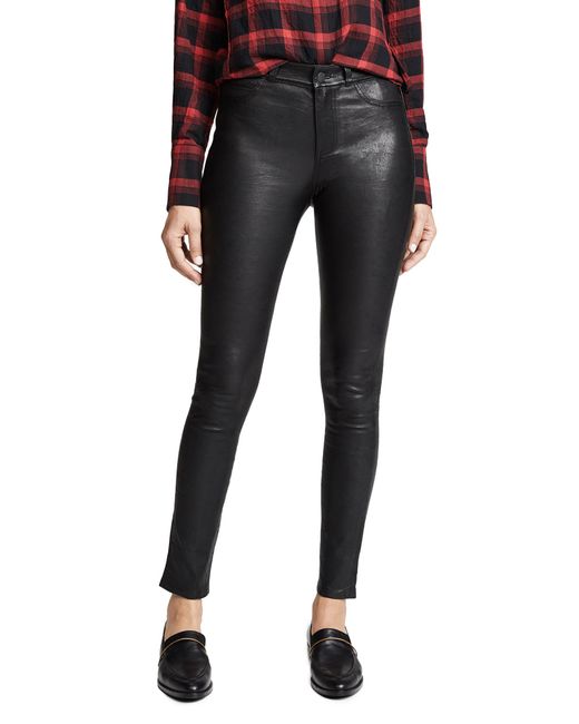 Paige leather cheap jeans
