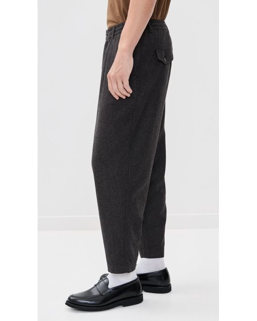 Universal Works Black Pleated Track Pants for men