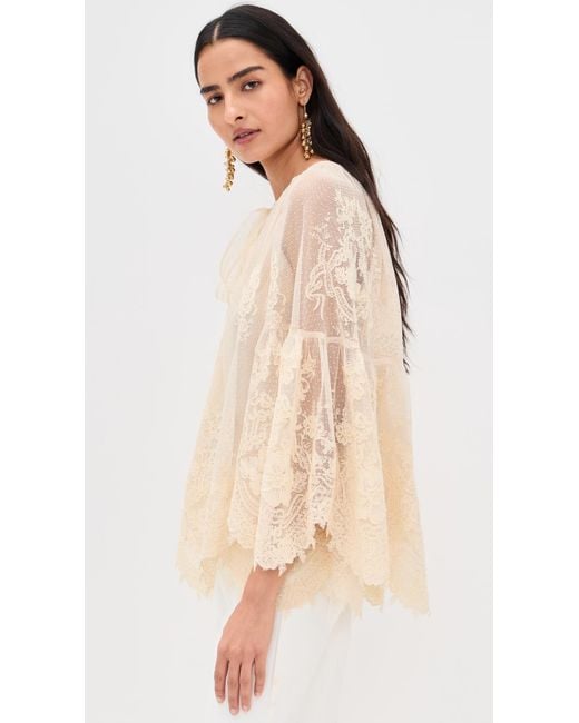 Zimmermann Natural Hypnotic Lace Blouse