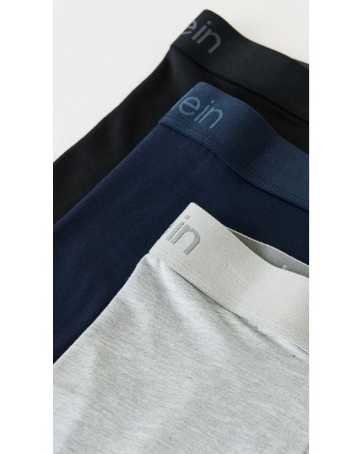 Calvin Klein Blue Ultra Soft Modal Boxer Briefs 3 Pack for men
