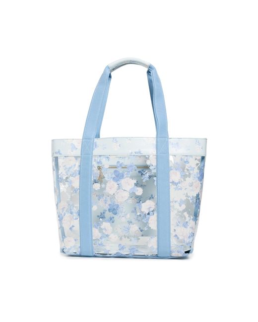 LoveShackFancy Blue Marjorie Tote