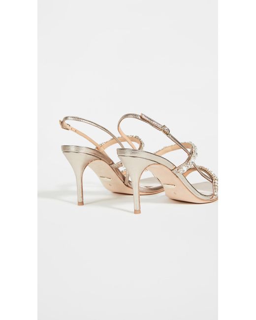 badgley mischka zane strappy satin sandals
