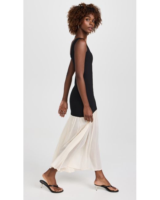 Pixie Market Black Gia Chiffon Hem Tank Dress