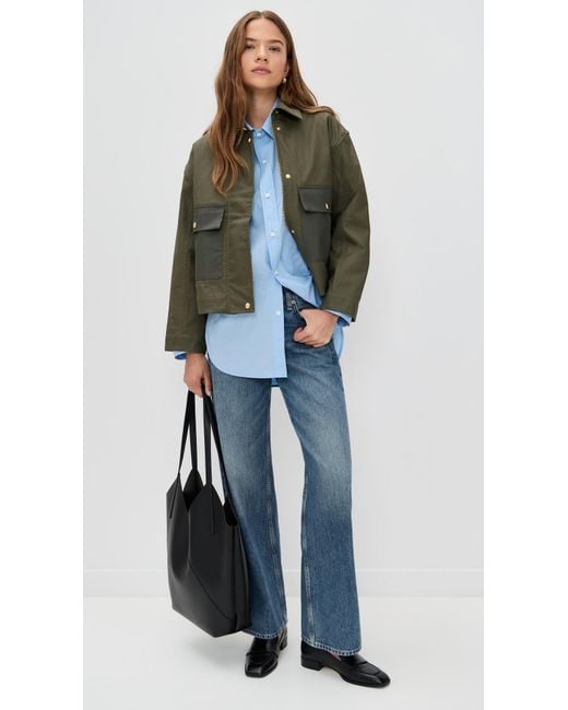 Rag & Bone Green Nonie 2-In-1 Cotton Barn Jacket