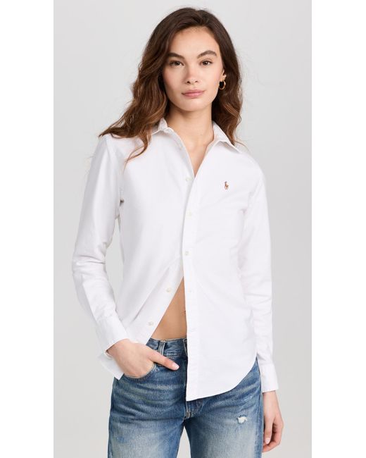 Polo Ralph Lauren White Cotton Oxford Long Sleeve Buttondown