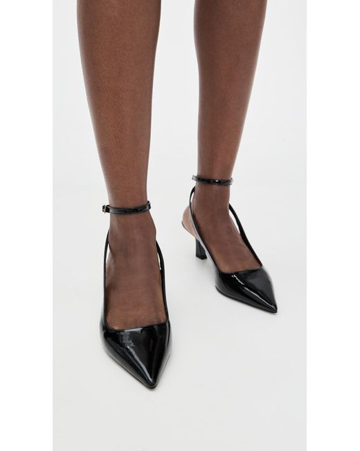 Stuart Weitzman Black Vinnie Strap Pumps 50Mm