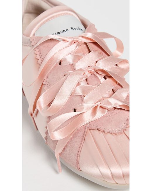 Simone Rocha Pink Ballerina Grip Trainers