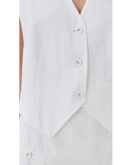 Le Bos White Simone Vest
