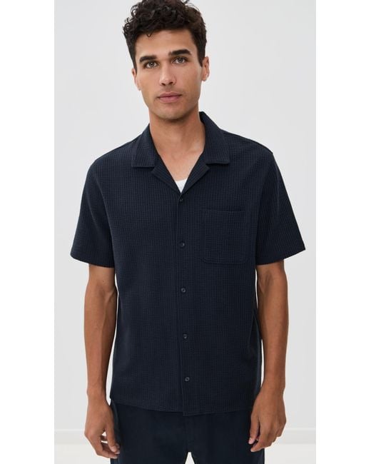 Vince Blue Seersucker Cabana Shirt for men