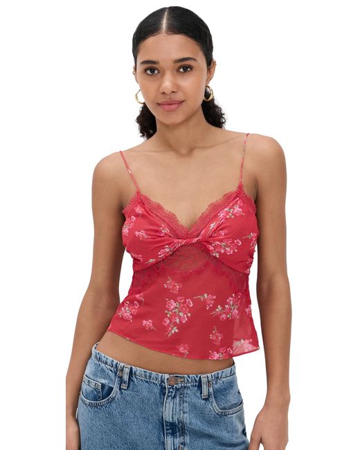 LoveShackFancy Red Belfast Top