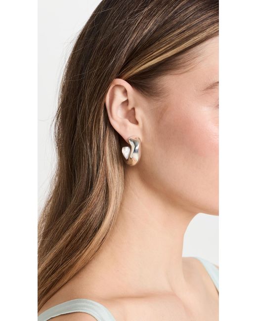 Agmes Metallic Medium Celia Hoops