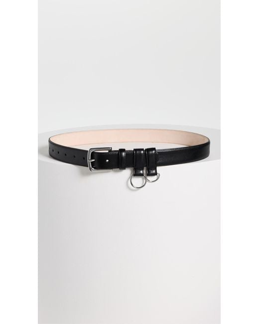 Tibi Black Classic Ring Hardware Leather Belt