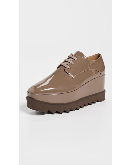 Stella McCartney Brown Elyse Patent Alter Mat Platforms