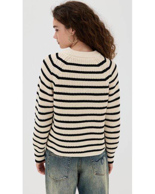 Alex Mill Black Aex I Aaie Puover Sweater Ivory/back