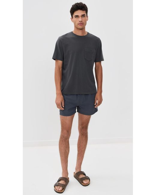 AUTO-REPLY Blue Solid Sebastian Swim Trunks 4 for men