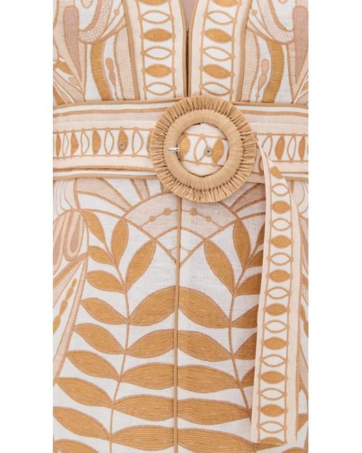 Farm Rio Natural Lace Nature Short Sleeve Mini Dress