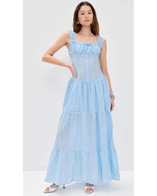 Frankie's Bikinis Christabelle Gauze Dress in Blue | Lyst Frankie's Bikinis Christabelle Gauze Dress in Blue | Lyst