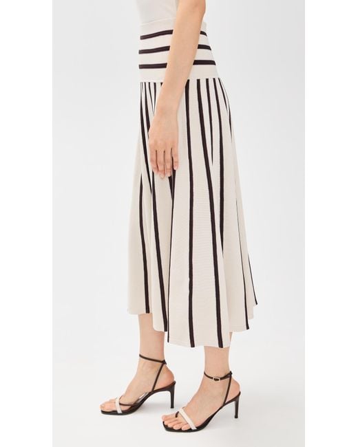 Zimmermann Multicolor Illuminate Stripe Midi Skirt