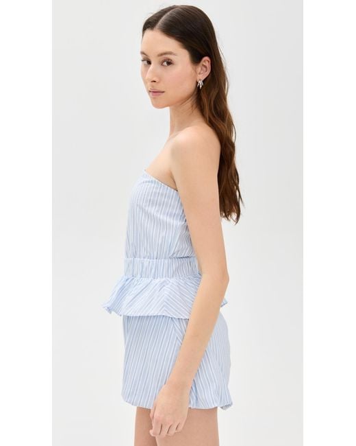 Line & Dot White Darra Romper