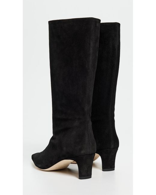 Staud Black Midcalf Wally Boots