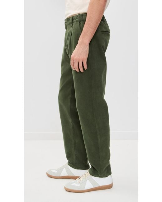 Service Works Green Moleskin Waiter Pants for men