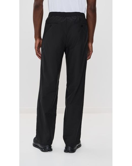 Theory Black Pleated Drawstring Pants for men