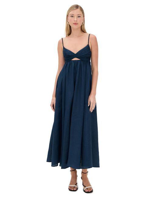Zimmermann Blue Ascension Twist Front Dress