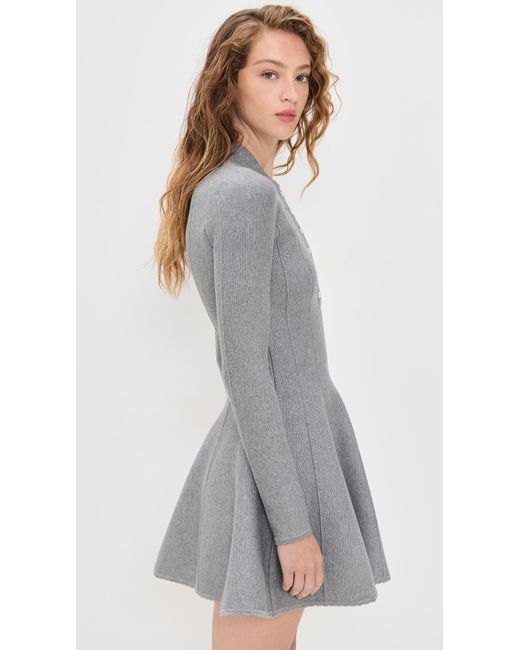 Fleur du Mal Henley Flared Corset Dress in Gray | Lyst